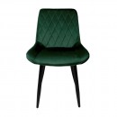 Стул NIKA, темно-зеленый велюр HLR-57/черный